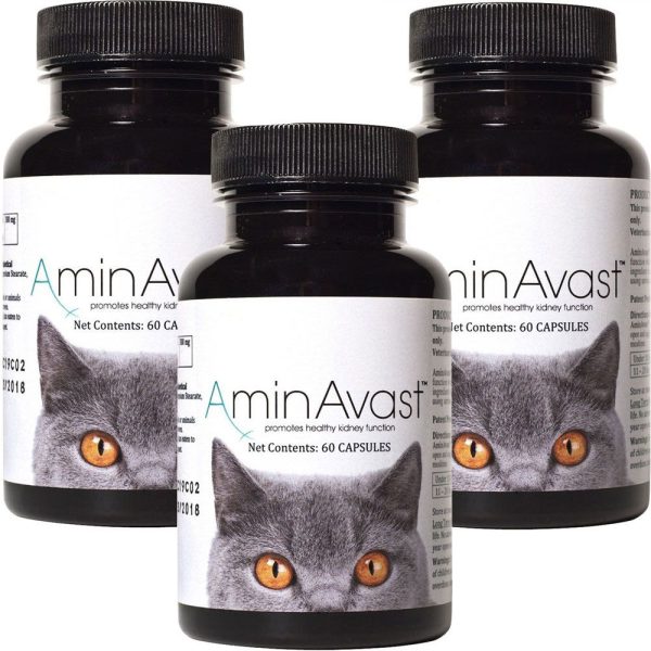 3-PACK AminAvast Kidney Support for Cats (180 capsules)