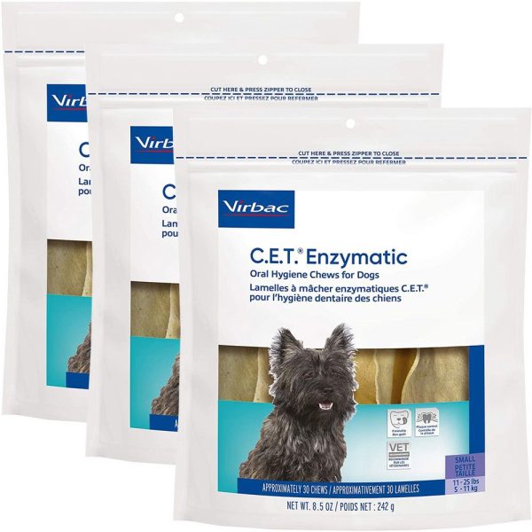 3-PACK CET Enzymatic Chews for Small Dogs (90 Chews)