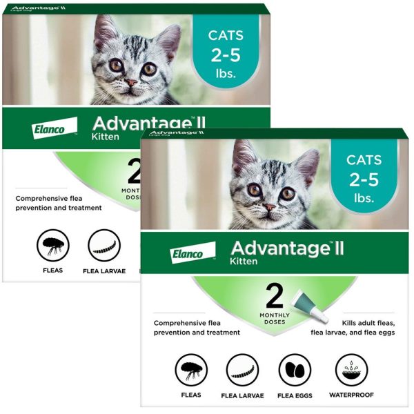 Advantage II Kitten 2-5 lbs.|Vet-Recommended Flea Treatment & Prevention|4-Month Supply