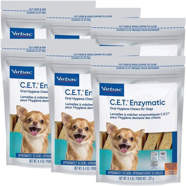 6-PACK CET Enzymatic Chews for Extra Small Dogs (180 Chews)