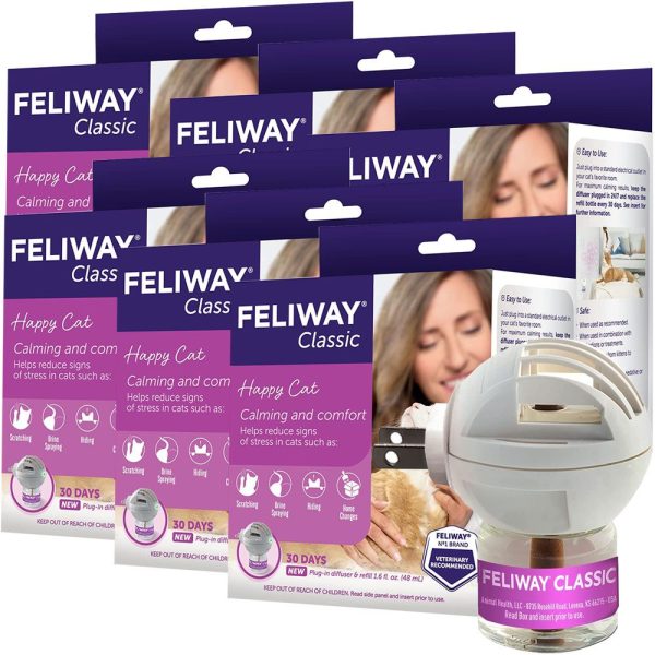 Feliway Calming Diffuser Plug In for Cats Starter Kit, 6 Pack