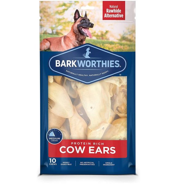 Barkworthies Cow Ears Dog Chews (10 pk)