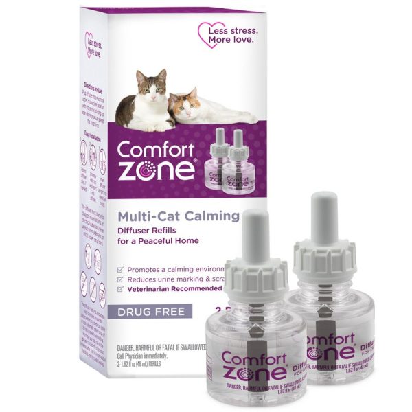 Comfort Zone Multi-Cat Calming Diffuser Refills, 2-pack