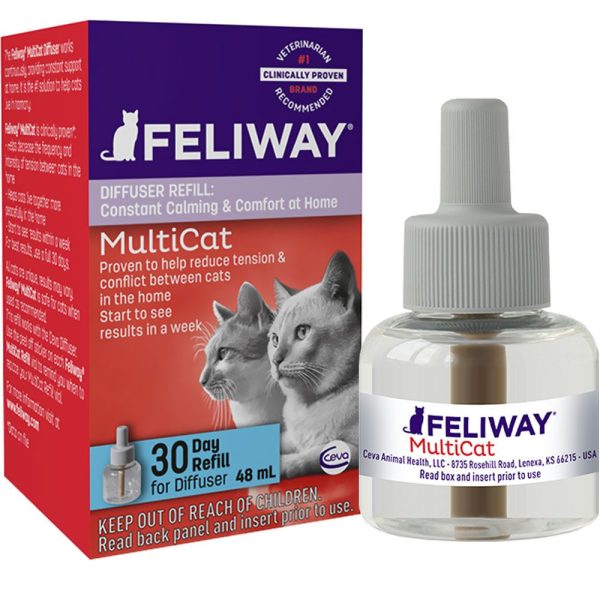 Feliway MultiCat Calming Diffuser Refills, 48 mL