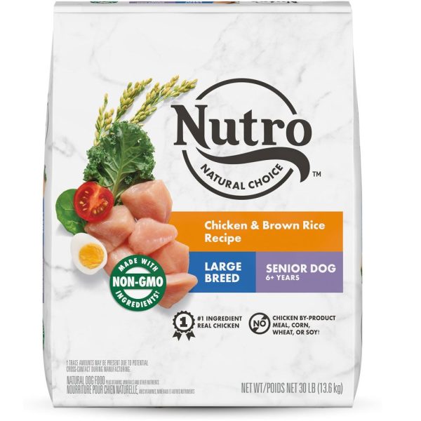 Nutro Natural Choice Large Breed Senior Chicken & Brown Rice Recipe Dry Dog Food, 30-lb bag