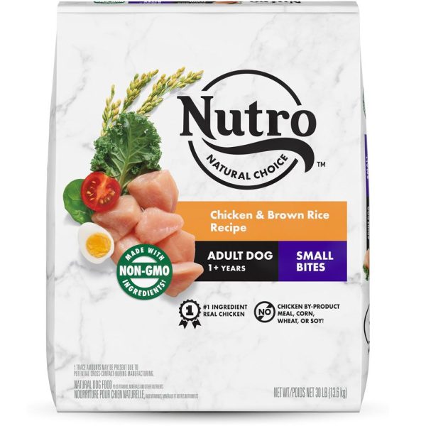 Nutro Natural Choice Small Bites Adult Chicken & Brown Rice Recipe Dry Dog Food, 30-lb bag