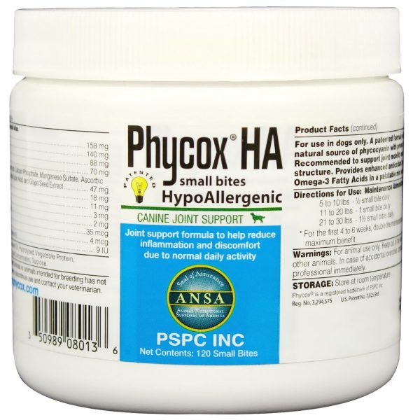 Phycox HypoAllergenic Joint Supplement for Dogs, 120 Small Bites