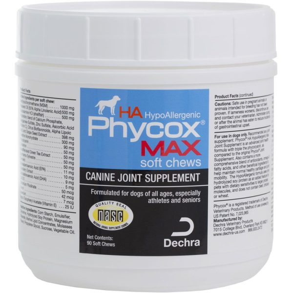 Phycox Max Hypoallergenic Joint Supplement for Dogs, 90 Soft Chews