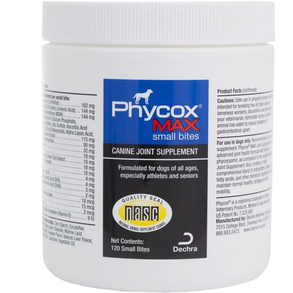 Phycox Max Small Bites Joint Supplement for Dogs, 120 Ct