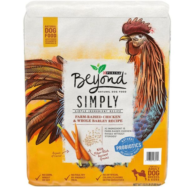 Purina Beyond Simple Ingredient Farm Raised Chicken & Whole Barley Recipe Natural Dry Dog Food, 15.5-lb bag