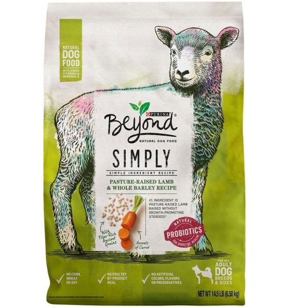 Purina Beyond Simply Pasture Raised Lamb & Whole Barley Recipe Dry Dog Food, 14.5-lb bag