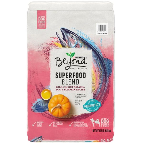 Purina Beyond Superfood Blend Salmon, Egg & Pumpkin Recipe Natural Dry Dog Food, 14.5-lb bag